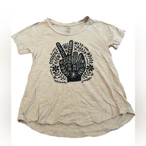 Natural Life Beige Graphic Kids T-Shirt